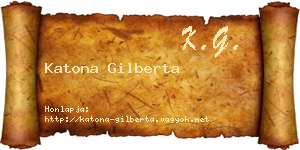 Katona Gilberta névjegykártya